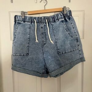 Amazon Light Blue Denim Drawstring Women’s Shorts
